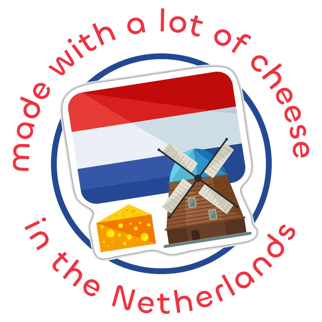 Made with a lot of cheese in the Netherlands
