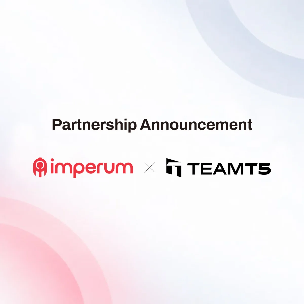 Partnership announcement: the Imperum and TeamT5 logos side by side